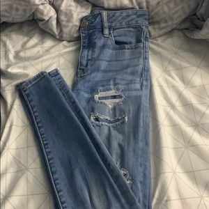 American eagle patch high rise jegging
